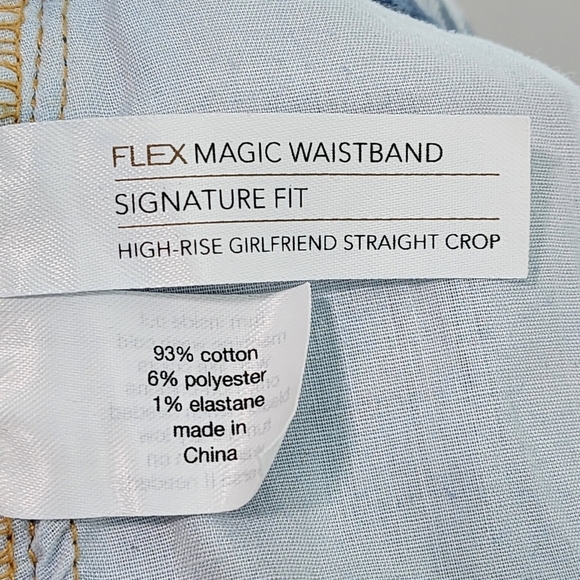 Lane Bryant Women's Signature Fit High-Rise Girlfriend Straight Crop Jean - 18 - Picture 6 of 6